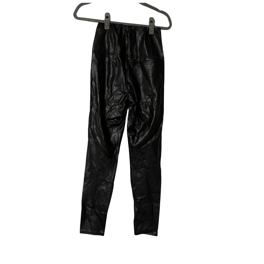 Wilfred Free Faux Leather Black Leggings Women’s Medium Stretch Vegan Leather P - Picture 2 of 6
